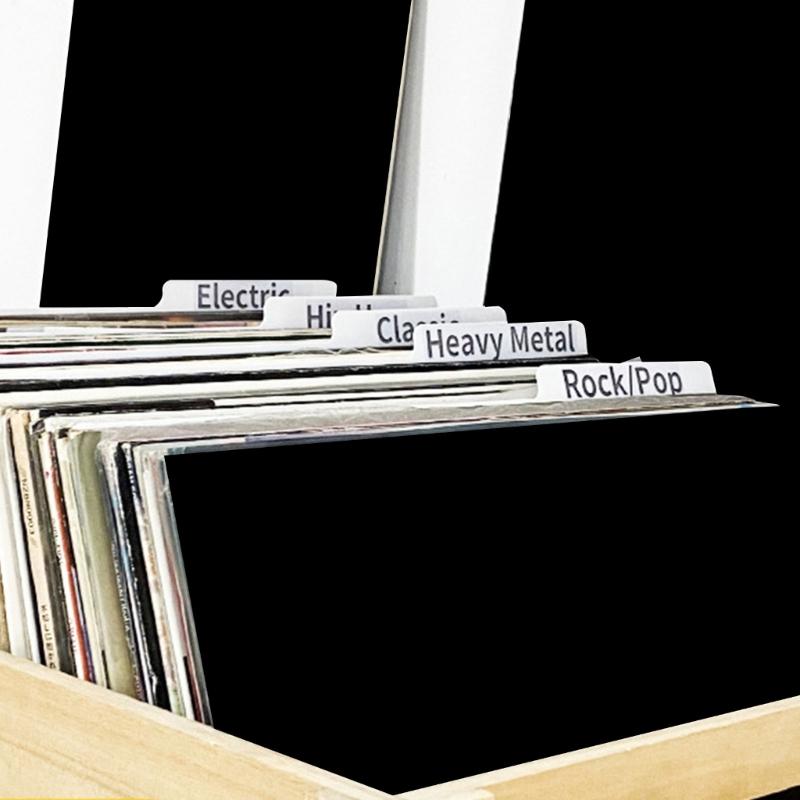 Pack Of 5 Piece Record Dividers For 12 Inch Albums Stylish And Waterproof Music Organization Solution