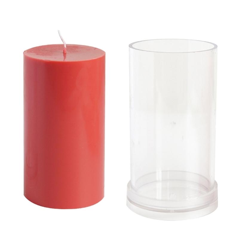 Clear Candlestick Molds Cylindrical Candle Mould for Church Christmas Wedding Dinner Valentine Day Home Decoration