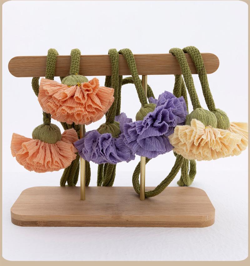 Elastic Band Curtain Tieback Simulated Flowers Handmade DIY Window Curtain Buckles Rope Shoes Clothing Accessories Wholesale