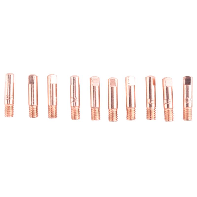 14Pcs MB-15AK Welding Torch Consumables 0.8Mm Contact Tips Gas Ceramic Nozzle For 15AK MIG  Welding Torch