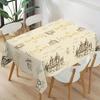 1pc Vintage Print Tablecloth, Dining Table Cover For Home Kitchen Dining Room Decor