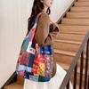 Aesthetic Canvas Toted Bag Reusable Shoulder Toted Bag for Women Casual Vacation,Shopping,Work,Gym Ethnic Style Cloth Bag