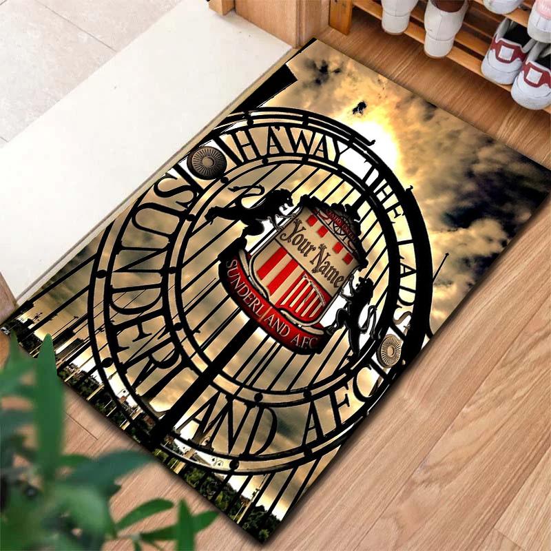 Sunderland Afc Crest Custom Name Carpet Rug For Living Room Bedroom Home Sofa Decoration Kids Play Nonslip Floor Mat