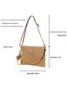 Handmade Woven Paper Rope Beach Bag: Stylish, Simple, Casual Women's Bag for Seaside Vacations