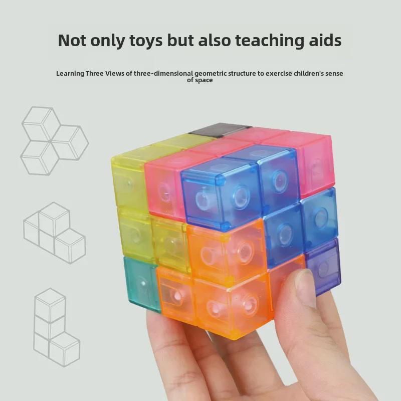 Magnetic Building Blocks: Soma Cube & Geometry Puzzle for Kids