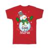 Gift T-Shirt : For Nurse Christmas Snowman Seasons Greetings Coworker Medical
