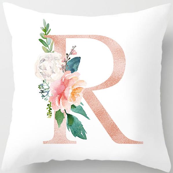 New Fashion 26 English Letter Pattern Cushion Cover Home Fabric Sofa Modern Style Pillow Cover