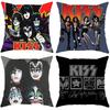 Band K-Kiss Cushion Cover Comfortable Reversible Pillow Cover Ideal for Car Sofa Bedroom & Beyond
