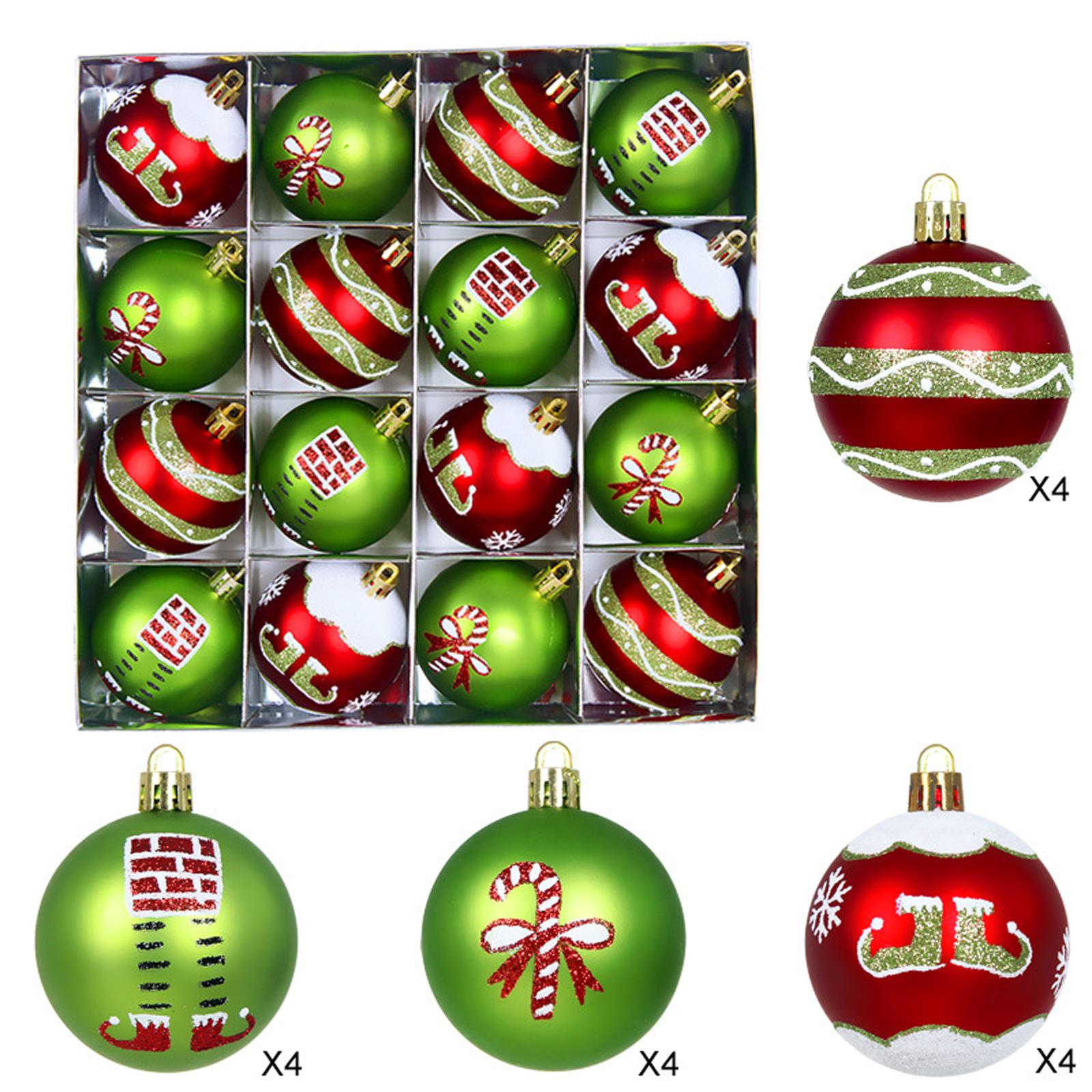 Christmas Ball 6cm16pcs Electroplated Plastic Ball Christmas Decoration Set One Size