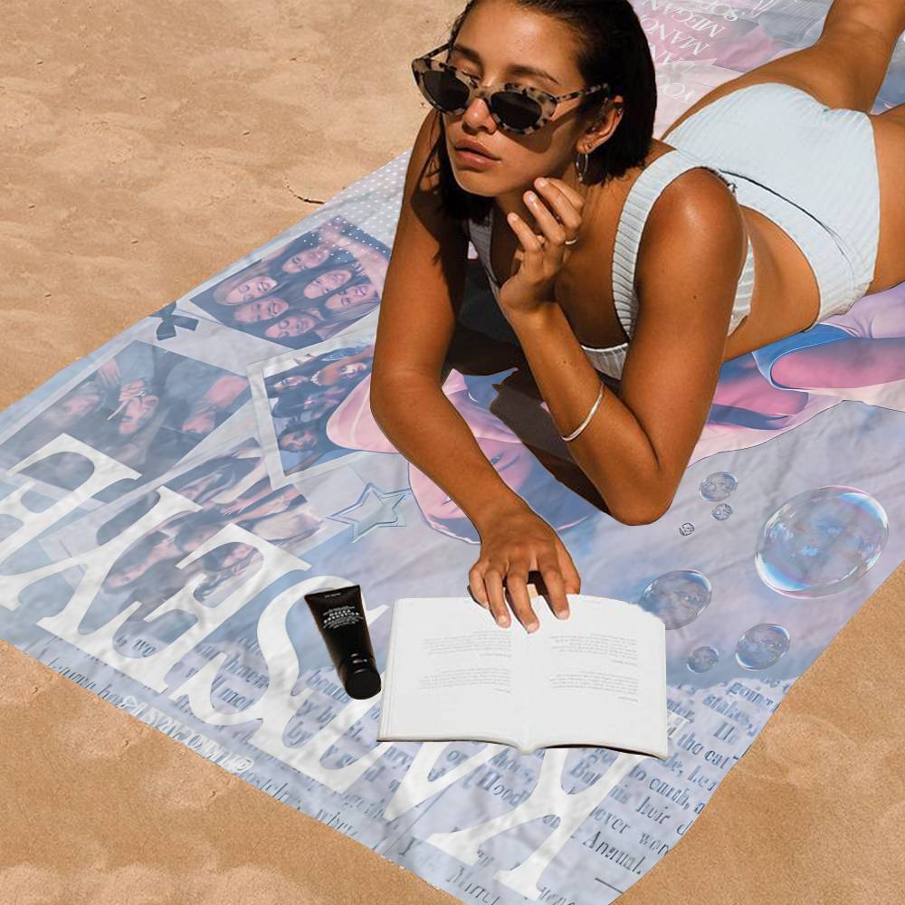 Kpop Band K-Katseyes Microfiber Beach Towel Absorbent Quick Dry Soft Yoga Swimming Resort Mountain Climbing Towel