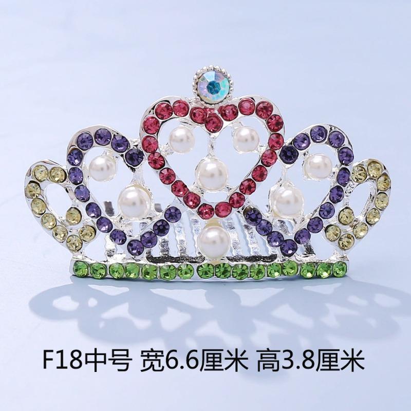 Crown Tiara Children's Princess Rhinestone Crown Hair Comb, Little Girl Birthday Gift Baby Hair Accessories Comb Accessories