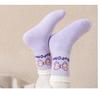 Kuromi Girls' Thick Winter Cotton Socks - Plus Velvet, Warm Terry for Autumn & Winter