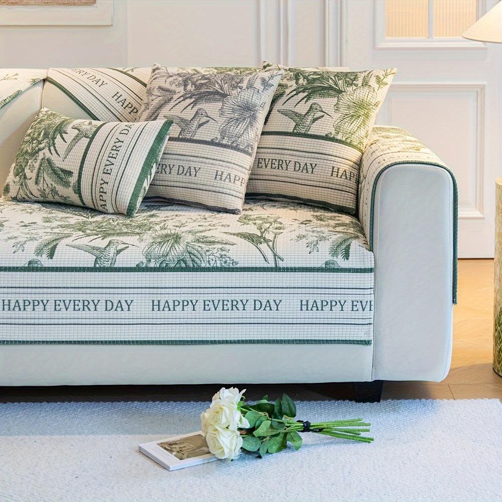 Jacquard Retro Sofa Slipcover, Non-slip Sofa Cover, Couch Cover Four Seasons Universal Furniture Protector for Bedroom Office Living Room Home Decor