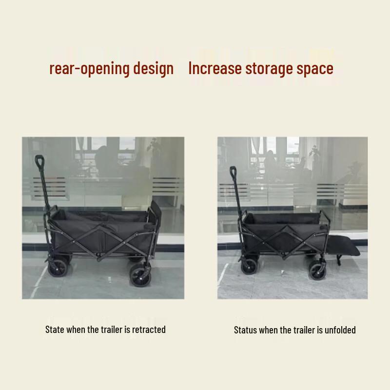 SPSR Reinforced Camping Cart with Folding Tabletop