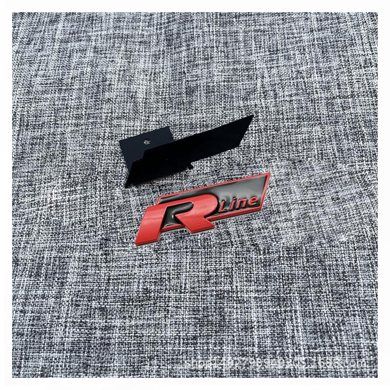 BPI1 2025 Hot R Rline Metal Car Front Grill Trunk Sticker Accessories For Volkswagen VW GTI Polo Golf MK8 Lamando Passat Magotan Tigu Ly2