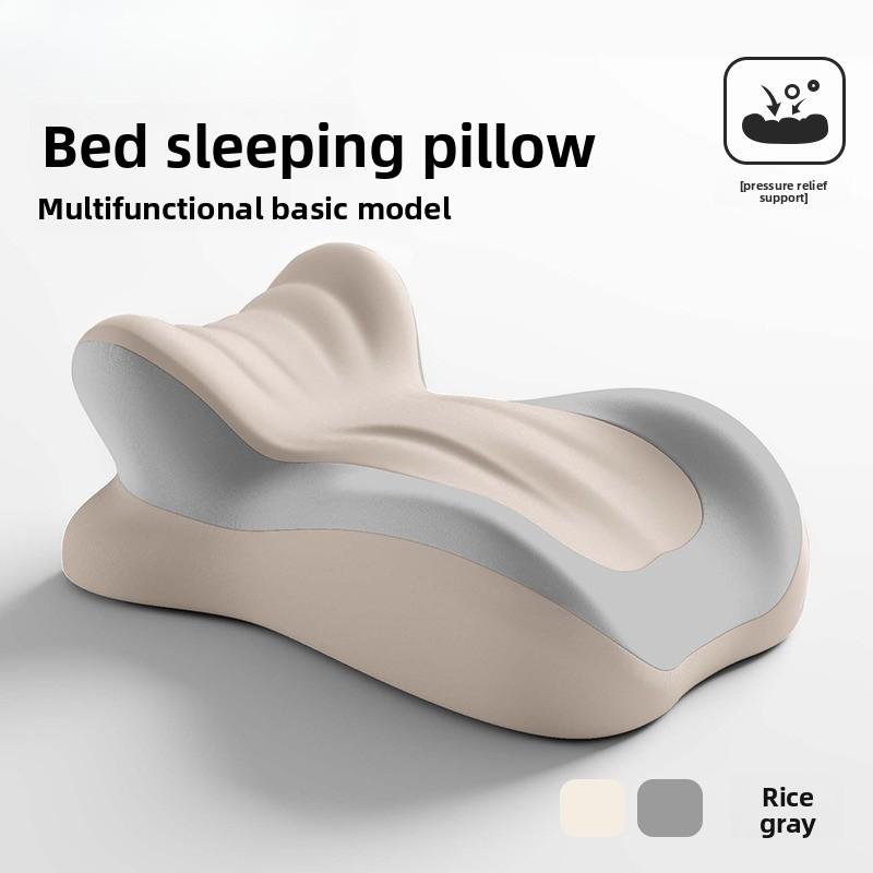 Oreiller à Mémoire de Forme Support Ergonomique Cou Jambe Repose-pieds Lit Canapé Forme Coins Mousse à Mémoire Haute Densité Rebond Lent Housse Respirante