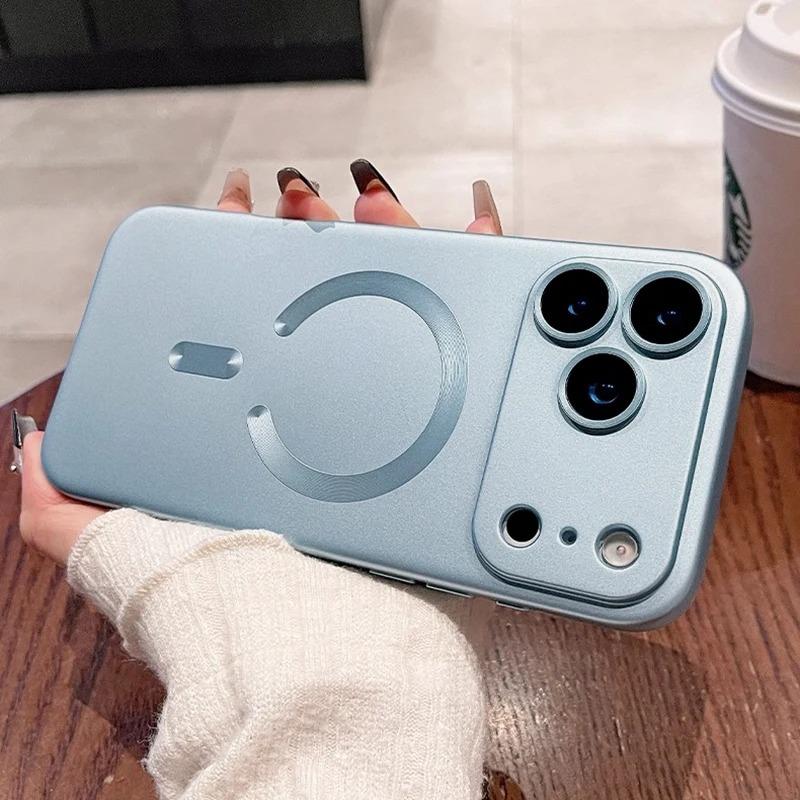 For  Magnetic Phone Case For For Iphone 17 16 Pro Max Lens Protection Matte Cases For For Iphone 1 14 13 17 Pro Max Cover