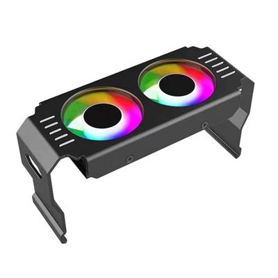 Radiator pamięci RAM komputera Podwójne wentylatory chłodzące ARGB PWM Kontrola temperatury DDR4/5 Komputer stacjonarny Aluminiowy cooler Radiator chłodzący