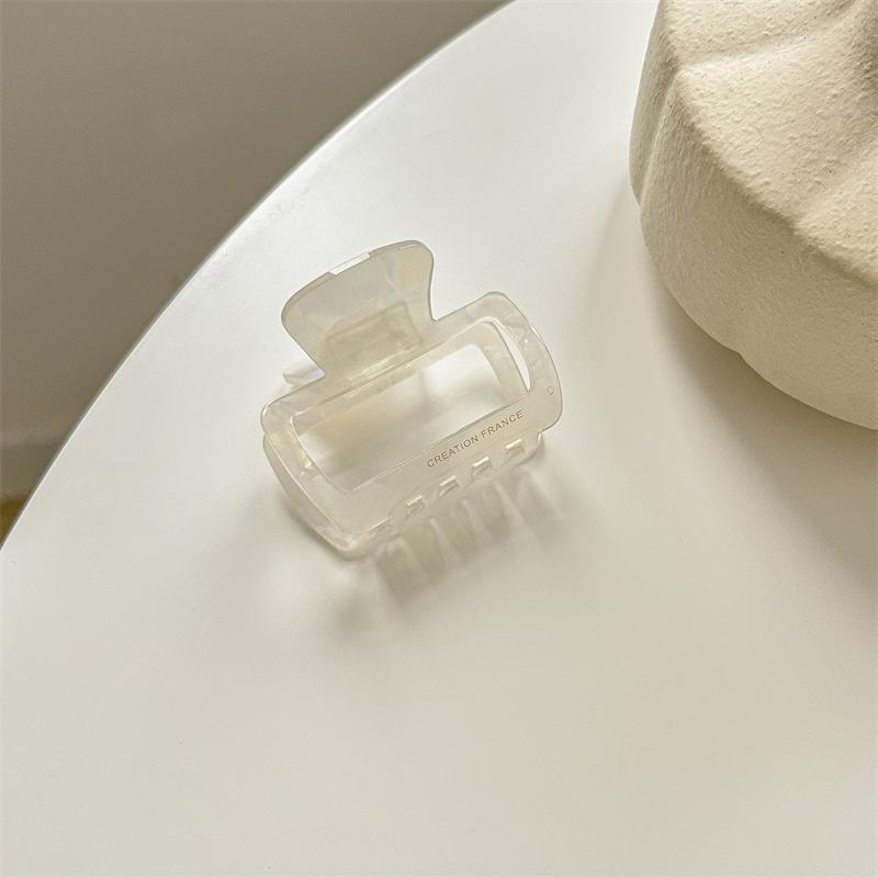 New Acetate Square Hollow Out Big Claw Clips For Women Solid Color Leopard Pattern Shark Clip Female Hair Accessories