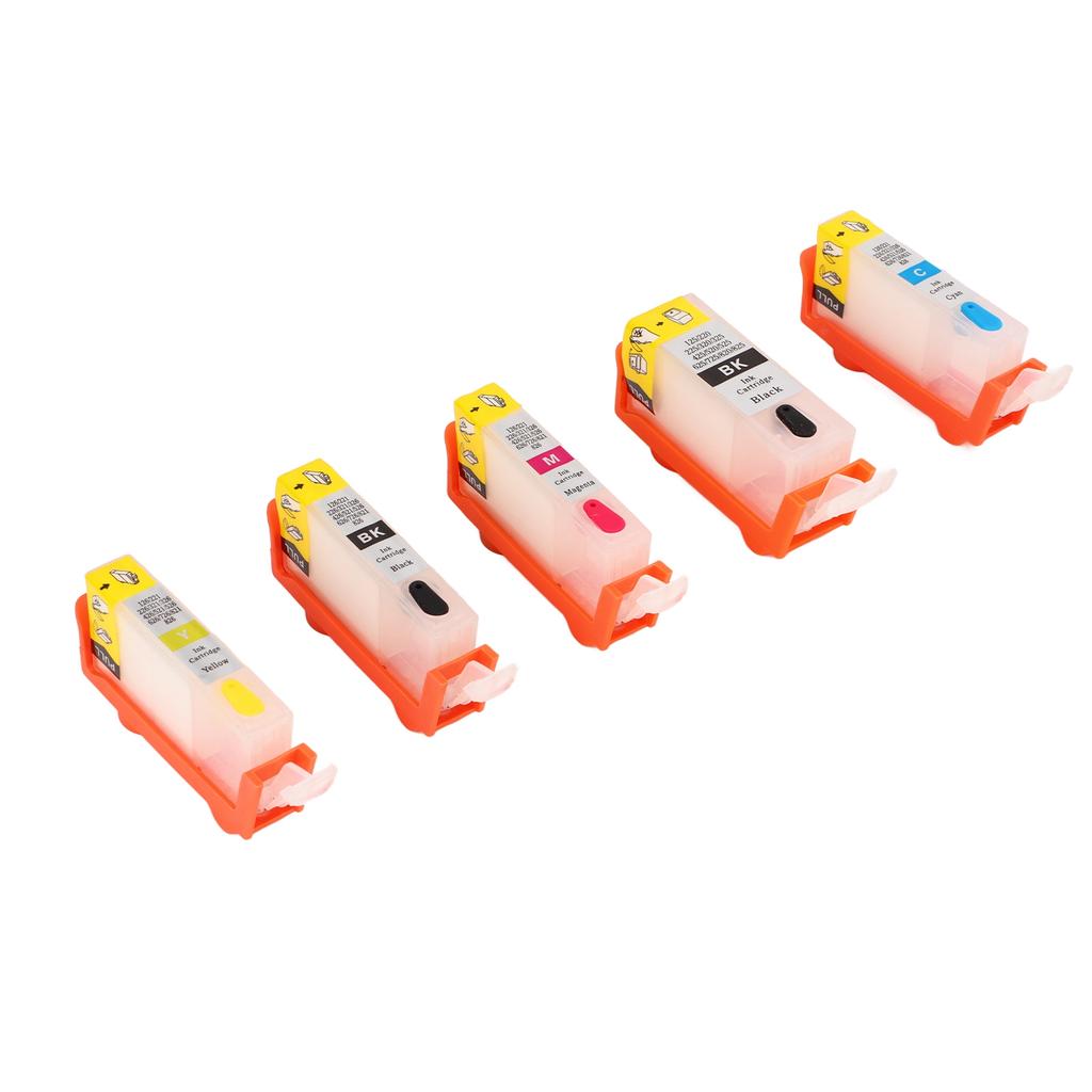 5PCS Ink Cartridge PP 4 Colors Good Air Tightness Smooth Output Cartridge Combo Pack for Printer