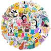 100Pcs Adventure Time Stickers Cartoon Animation Luggage Scooter Laptop Refrigerator Graffiti Stickers Decorative Toys Cute