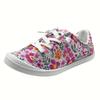 Print Slip-On Sneakers - Lightweight, Comfortable Fabric Sneakers with TPR Sole, Round Toe, All-Season Versatile Design for Casual or Dressy Occasion