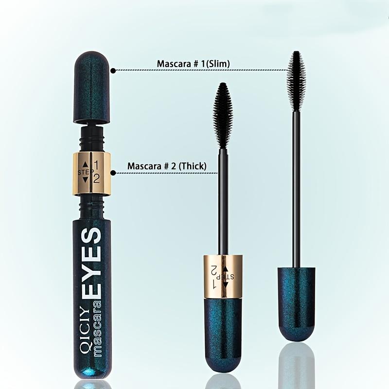 New 4D Mascara Double Effect Lengthen Curling Thick Eyelash Extension Long Lasting Silk Fiber Eye Lashes Makeup Mascara Cosmetics