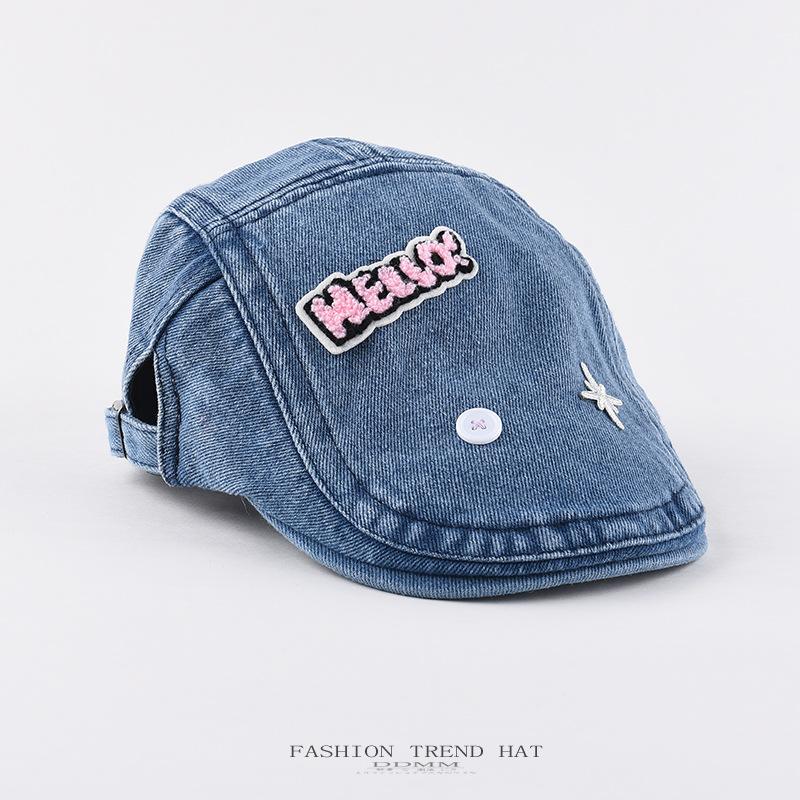 

Кепка Forward Женская весенне-летняя мода Do Old Cowboy Retro Beret Y2k Cute Show Face Маленькая кепка с утиным язычком Newsboy M（56-58cm） темно-синий