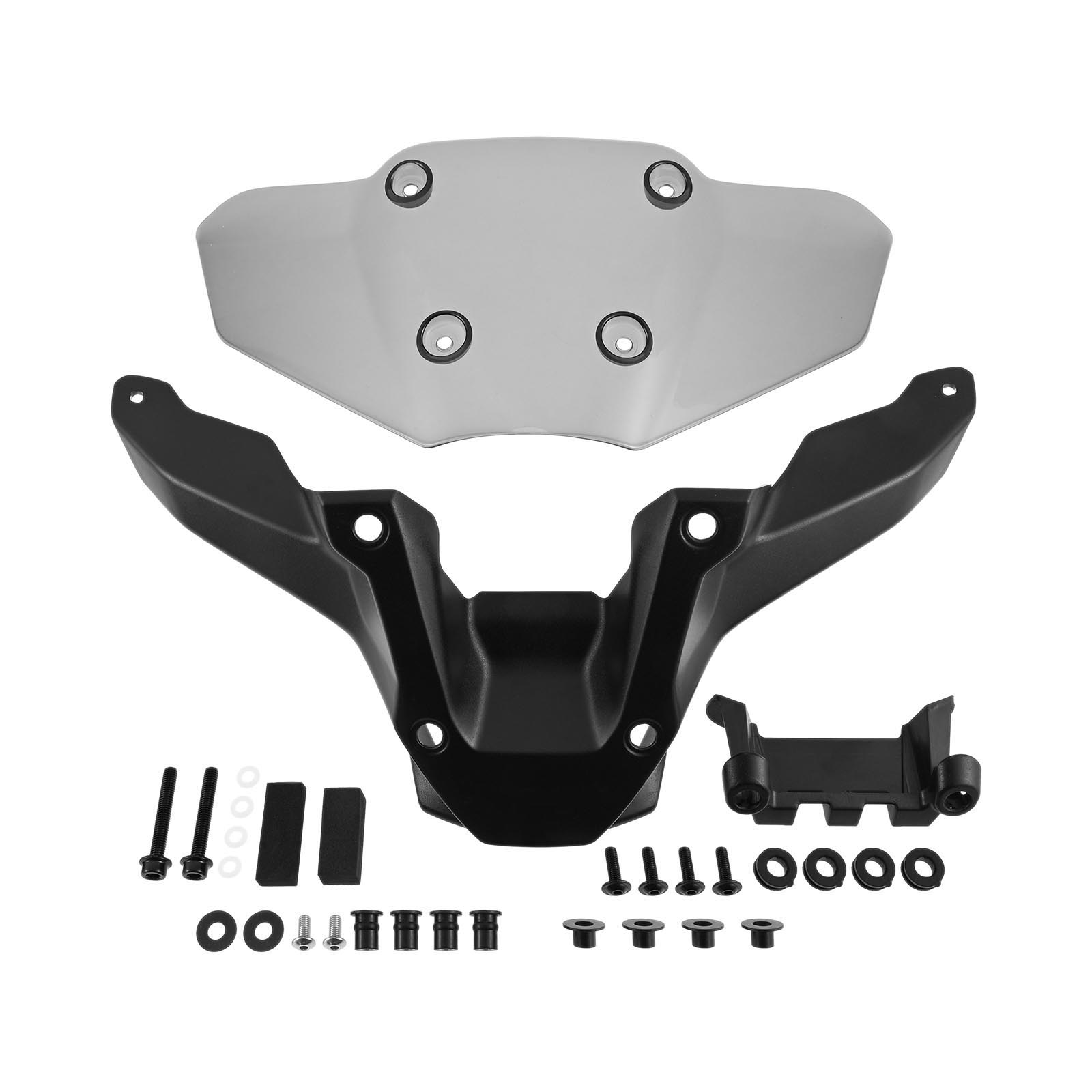 

1Pc For Yamaha Motorcycle Windshield MT-09 MT09 2024 2025 With Mounting Screws And Brackets Windshield Protection Accessories светло-серый