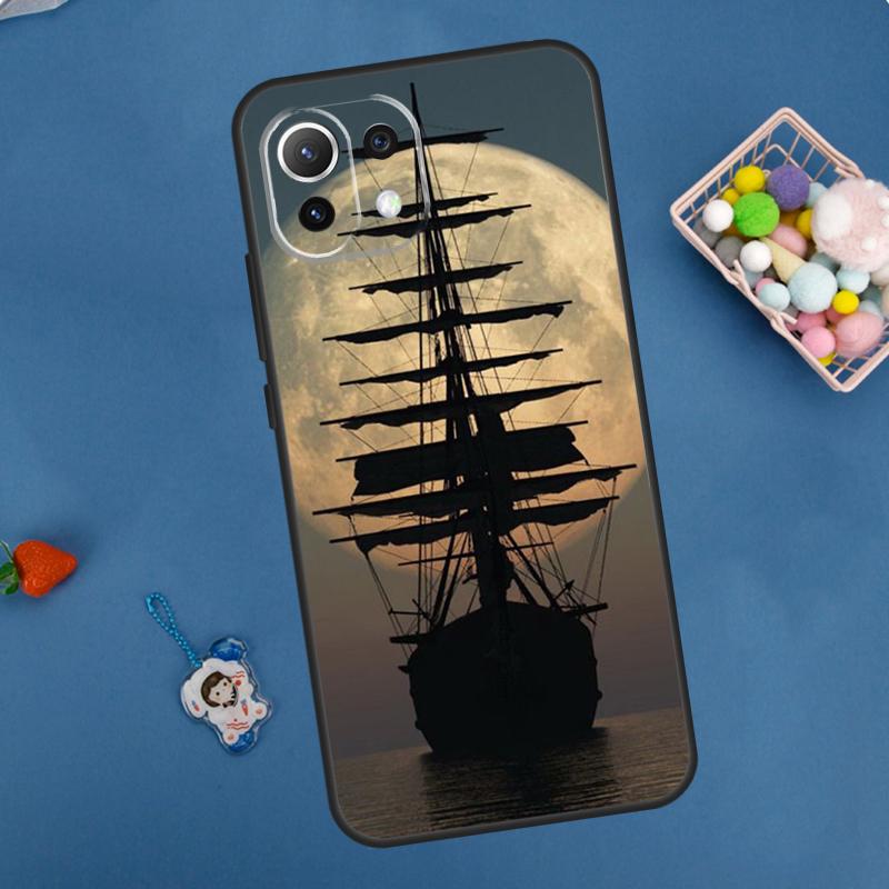 Sailing Pirate Ship Boat Case For Xiaomi 13 14 15 Ultra 11T 12T 13T 14T Pro POCO X7 Pro X3 X5 X6 M6 F5 F6 Pro Cover