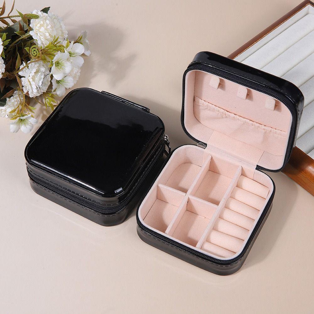 Laser Jewelry Packing Bag PU Leather Mini Jewelry Display Box Fashion Earrings Storage Case  Travel
