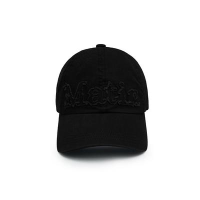 [Matinkim] Rough Cut Applique Ball Cap In Black