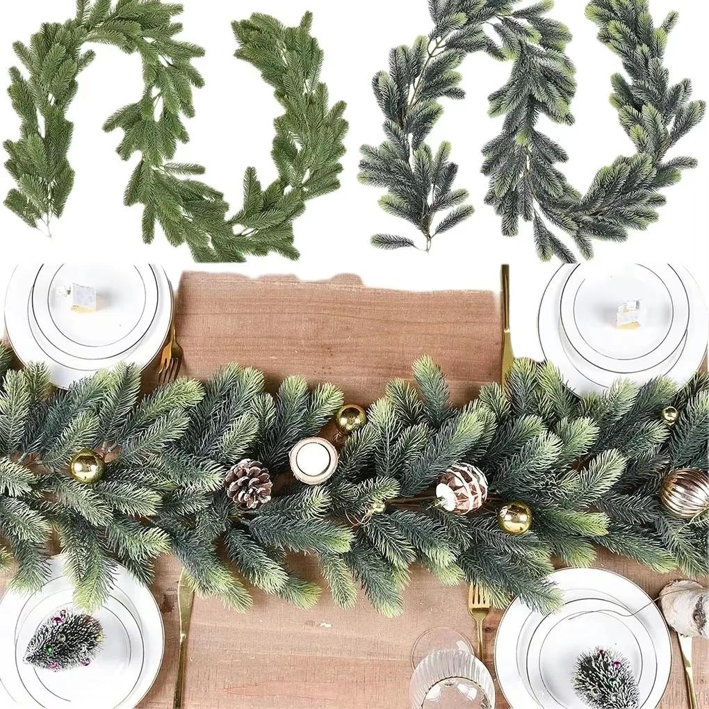 Artificial Green Plants rattan Christmas tree New Year Wedding Wreaths Home Room Outdoor Yard Wall Door Decora Pine Tree Rattan