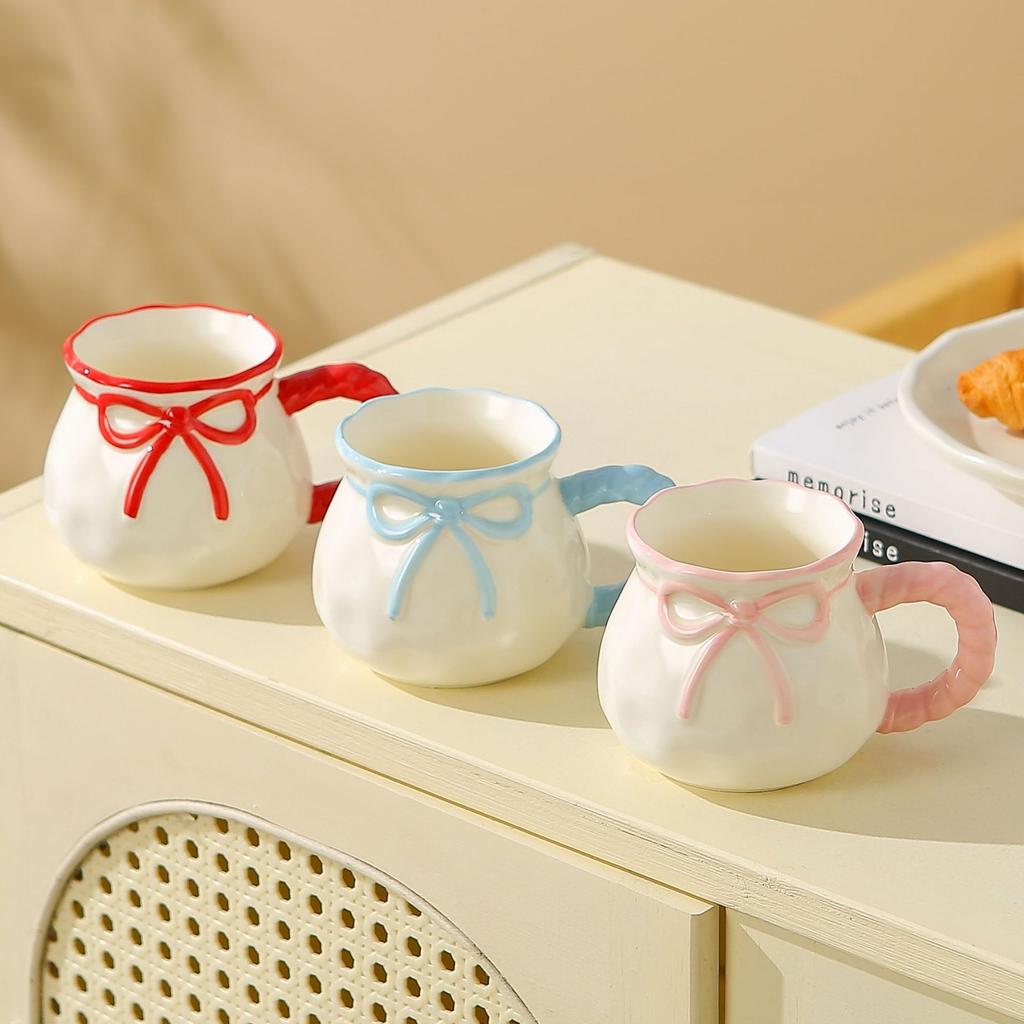 Creative high-value mini lucky bag ceramic mug household souvenir drinking cup girls birthday gift cup