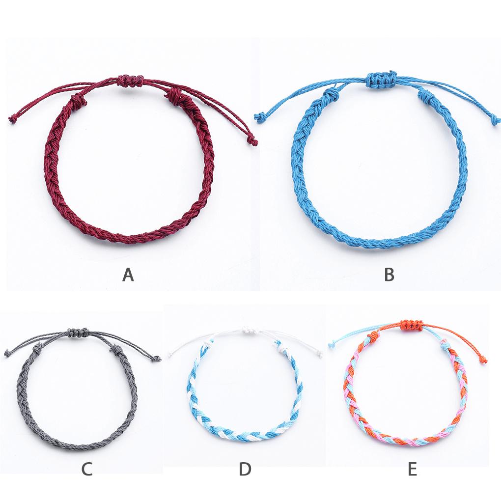 Braided Bracelet Jewelry Accessory Hand Decoration Thread Adorn Dressing Colorful Gift Waxed Wristband Girls Bracelets Birthday