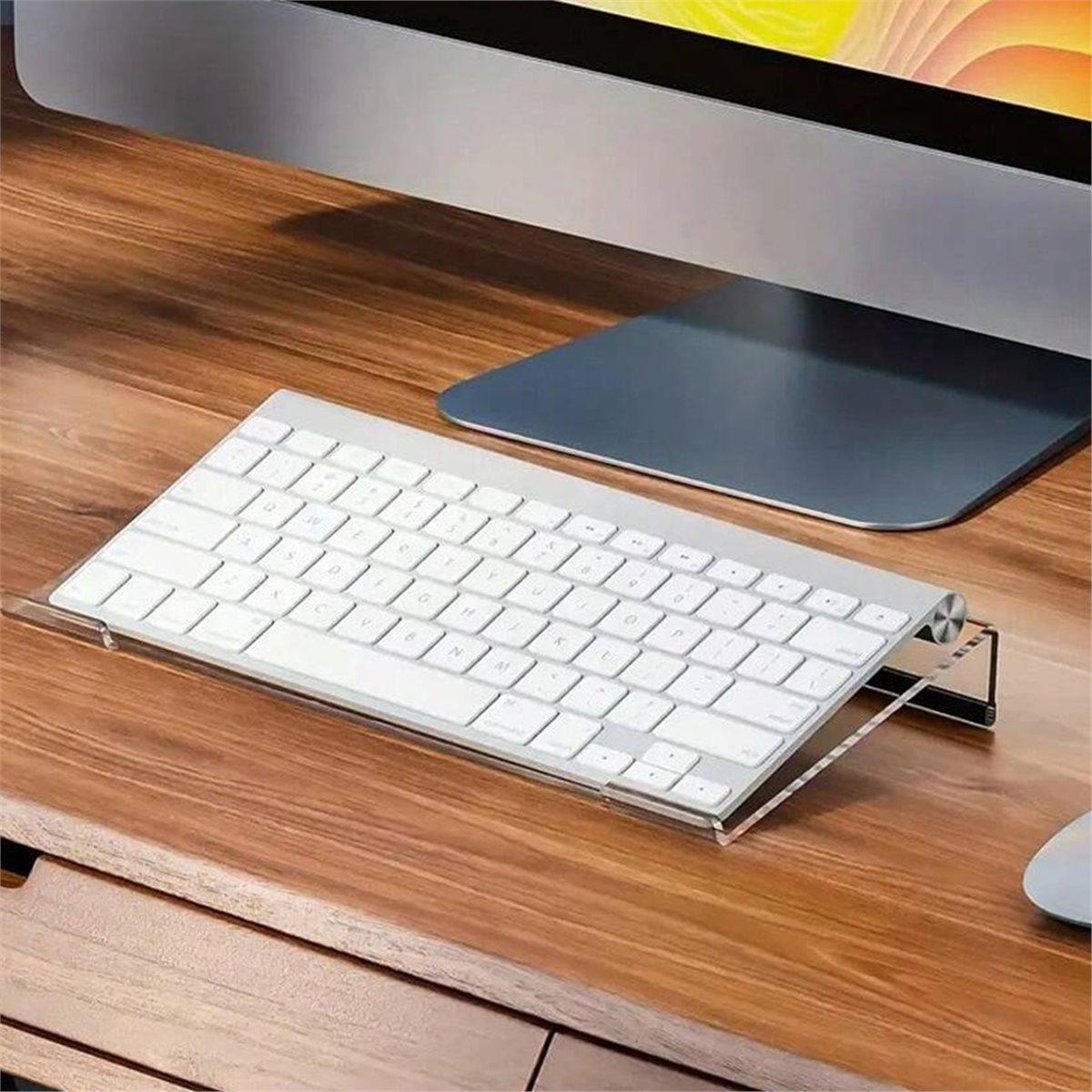 

2026 New Acrylic Computer Keyboard Stand Keyboard Riser Lift Tray Non-Slip Transparent Desktop Keyboard Holder Office Supplies China Mainland