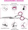 Professional Dog & Cat Grooming Scissors Kit Luxury Stainless Steel Thinning Curved Scissors with Safety Round Tips