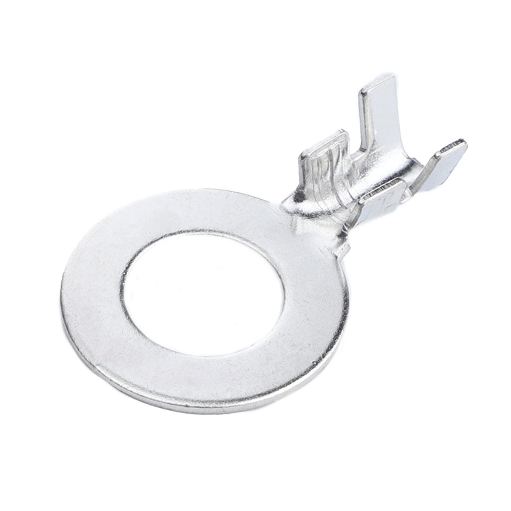 Multipurpose Pack of 100 Thickened Sturdy Brass Round Wire Terminals Connectors for Secure Electrical Connections