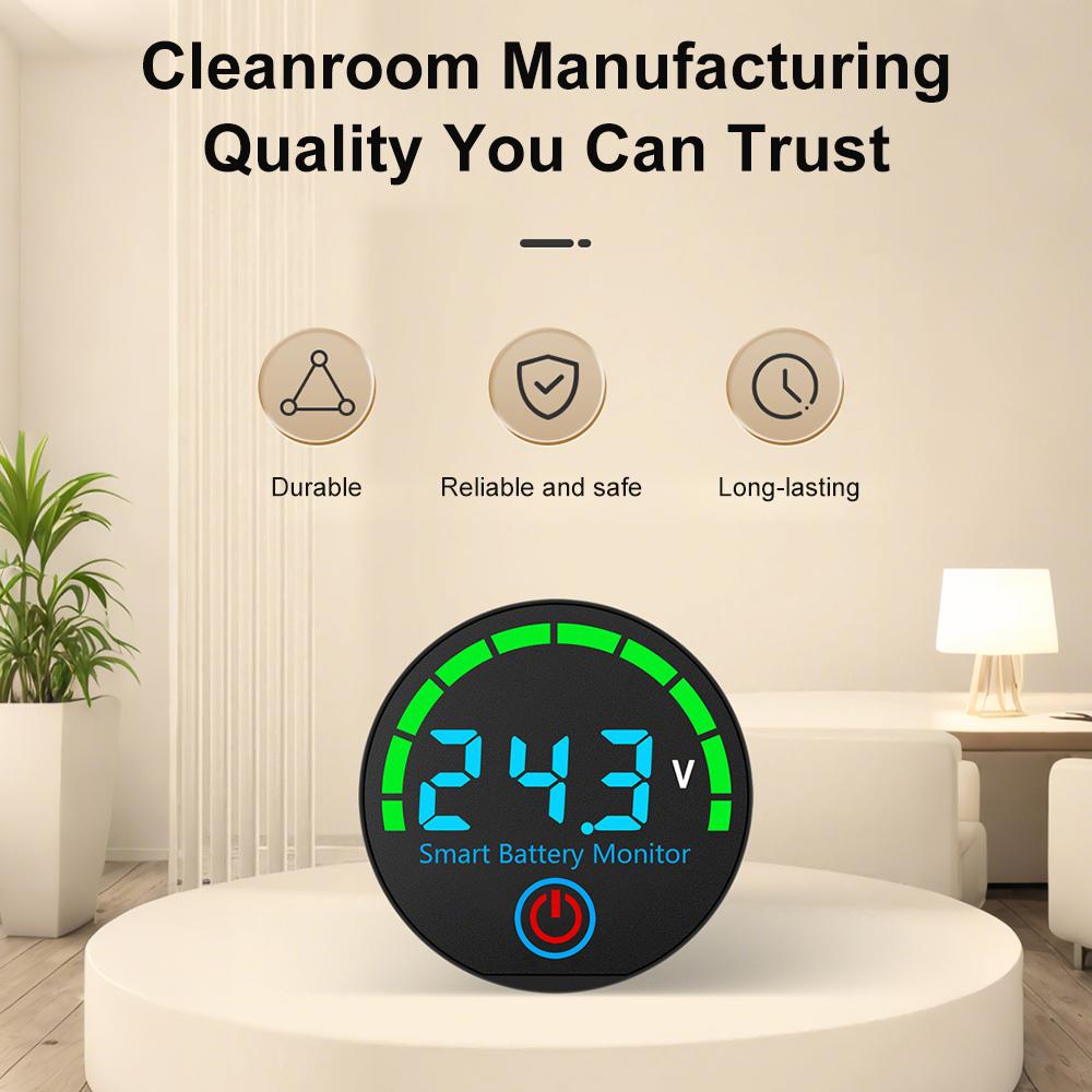 DC 7-11V Round LED Indicator Voltage Battery Level Indicator Power-off Memory Universal Display Board for Acid Lithium Battery