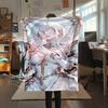 1Pc Cartoon Print Flannel Blanket, High Quality Comfortable for All Seasons, Home Decor, Warmth and Comfort, Perfect for Christmas Birthday Gift