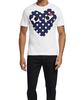 Comme des garcons play Blau Gepunktetes T-Shirt Herren Klein Unisex Damen Klein Unisex T-Shirt