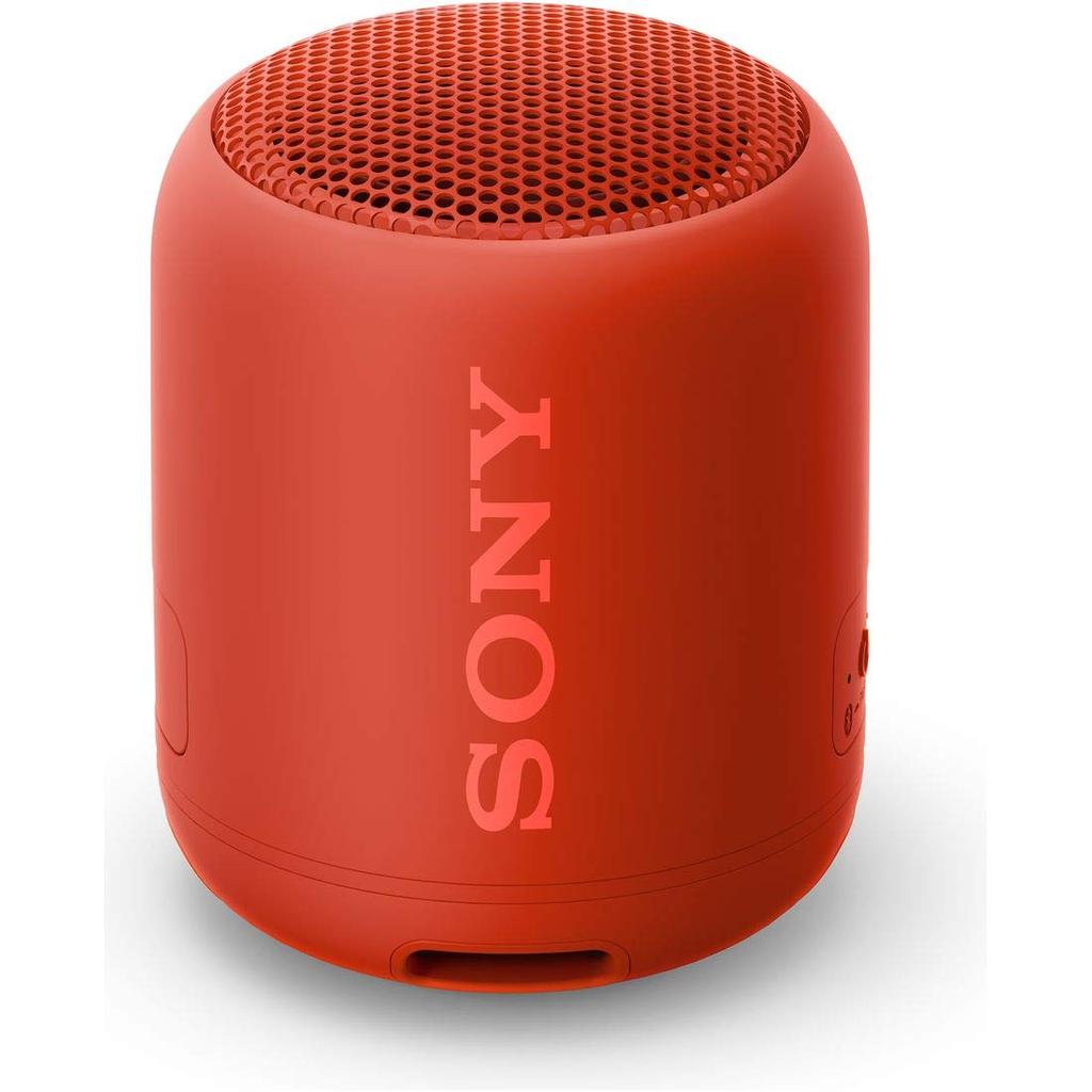 Sony Wireless Portable Speaker Bluetooth Deep Bass with Lightweight and 2019 Red SRS-XB12 Waterproof, Dustproof, Compatible, Model, Microphone,
