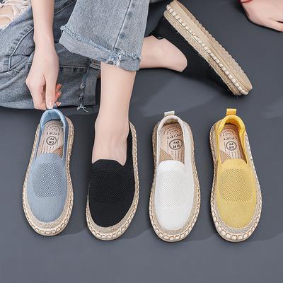 Fashion Womens Flat Slip On Canvas Summer Loafers 2024 Ladies Casual Comfort Shoes Female Sneakers for Women