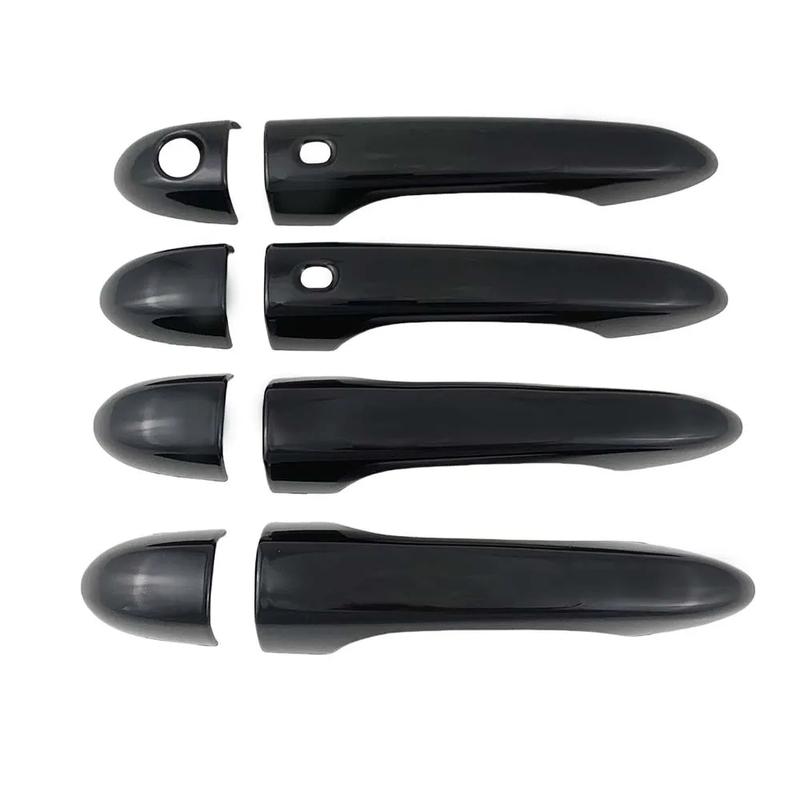 Car Decoration Smart Holes Door Handle Cover For Maserati Levante 2016-2024 Carbon Fiber Glossy Black Cars Accessories Styling