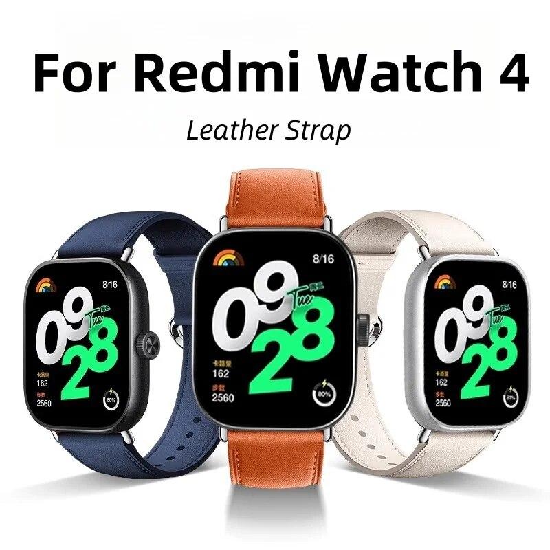 For Xiaomi Redmi Watch 6 5 4 Luxury Leather Strap Smart Watch xiaomi band 8Pro/9pro Band Wristband Breathable Bracelet Belt correa Accessories