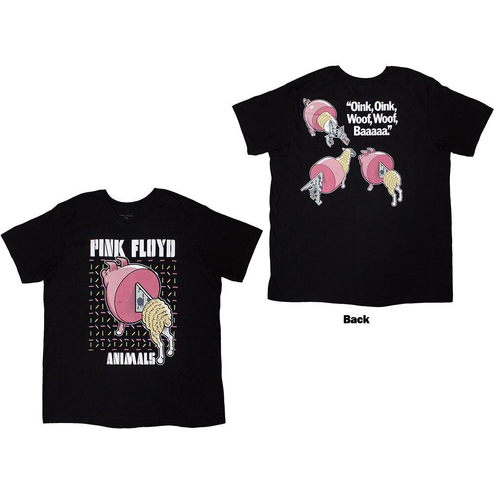 Pink Floyd Unisex Tshirt Animals Cartoons (Back Print) (Xxlarge) S