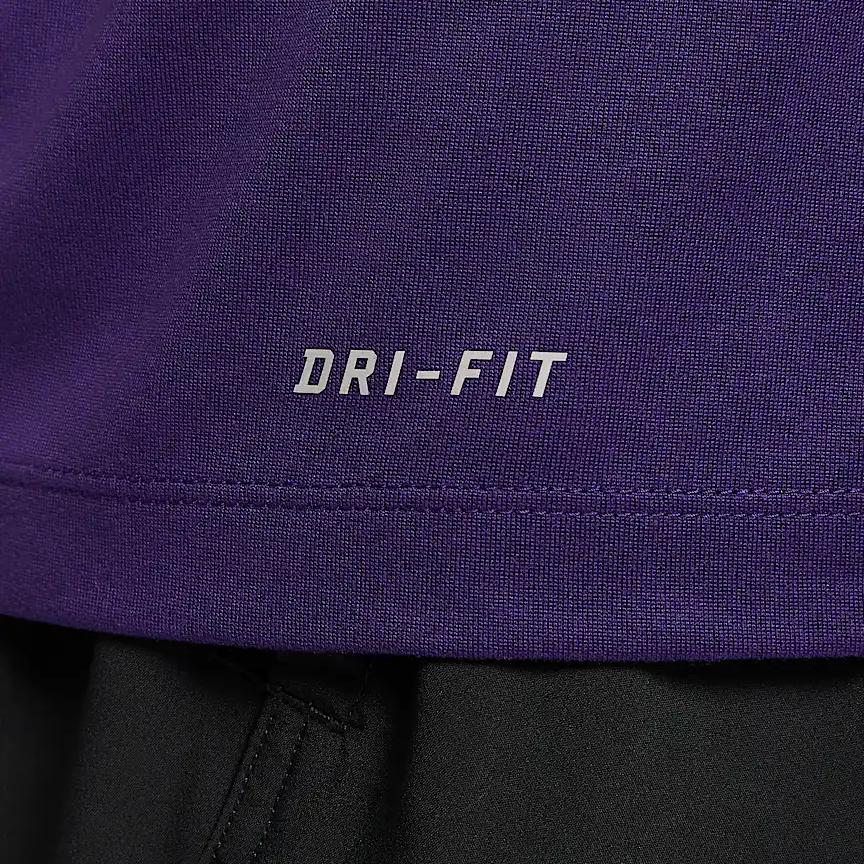 Nike Dri-Fit Team Legend Logo Round Neck Quick-Dry Short Sleeve T-Shirt Men Tops Purple IB8898-547