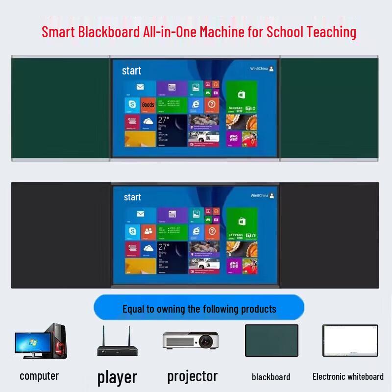 QINGUAN Interactive Flat Panel with Sliding Blackboard (CN version)