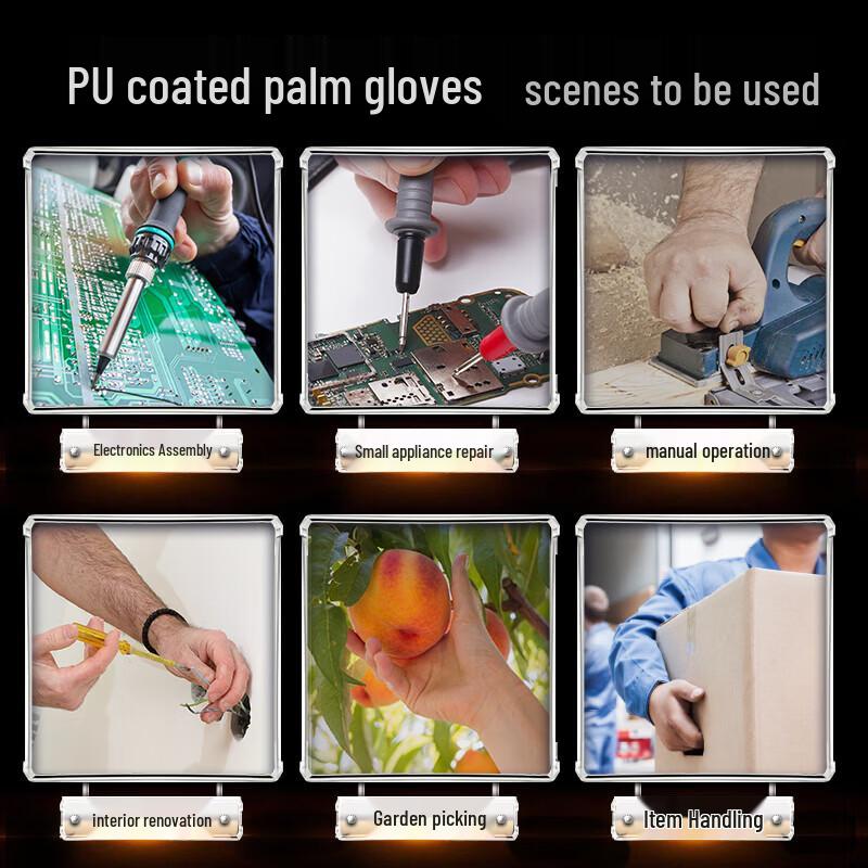 Titanfine PU Palm Coated Work Gloves