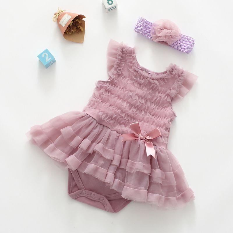 Newborn Pure Cotton Romper Baby Outerwear Stylish One-Piece Jumpsuit Suspender Dress for Baby Girls 6 Months 1 Year Princess Y Purple Gray Princess Style 52 cm